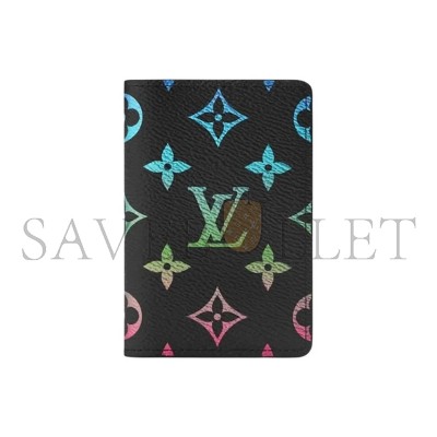 LOUIS VUITTON MURAKAMI MONOGRAM GRADIENT PRINT ALL OVER CARD HOLDER BLACK M14134 (11*7.5*1cm)